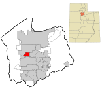 Salt Lake County Utah incorporated and unincorporated areas Kearns highlighted